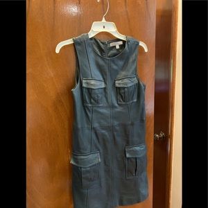 100% lamb leather dress